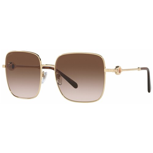 женские квадратные солнцезащитные очки bvlgari, коричневые