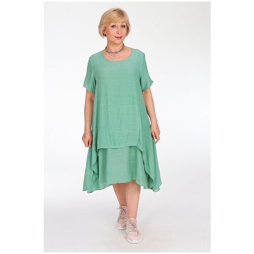 женское платье макси victdlear collection, зеленое