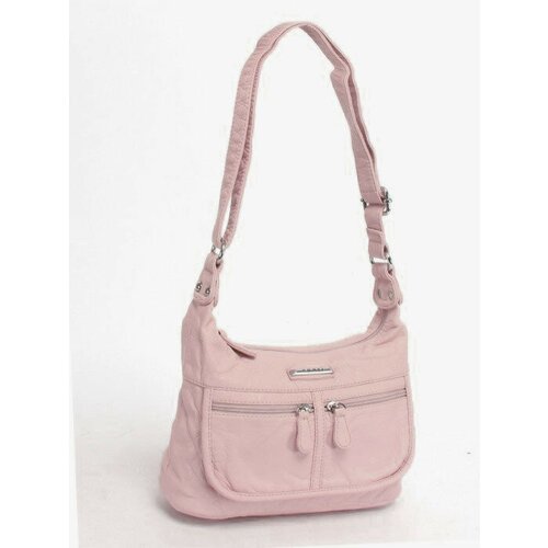женская кожаные сумка runyi, розовая