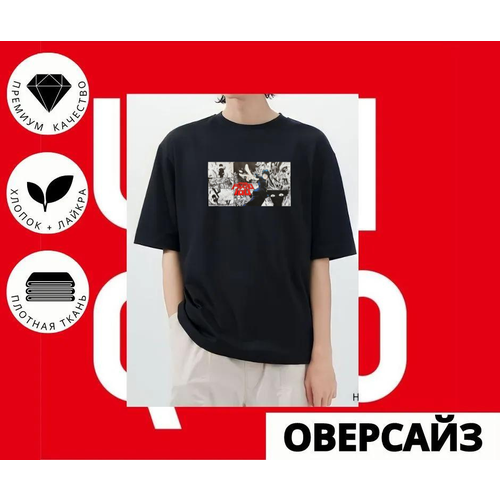 футболка с принтом uniqvip, черная