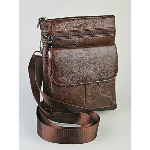 мужская кожаные сумка kiti-sab, коричневая