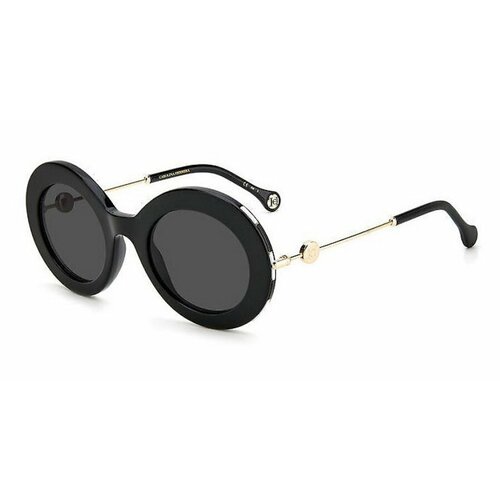 женские круглые солнцезащитные очки carolina herrera, черные