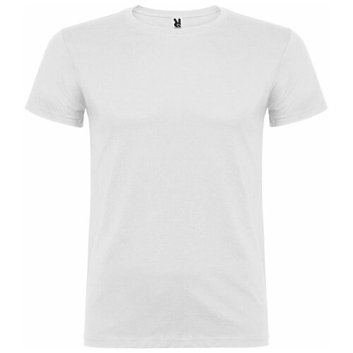 мужская футболка с коротким рукавом roly, белая