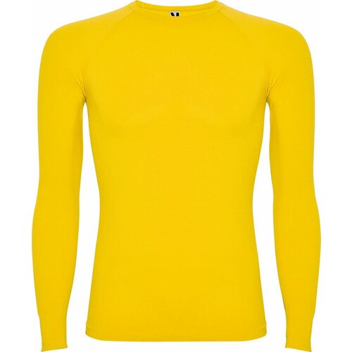 мужская футболка с круглым вырезом roly, желтая
