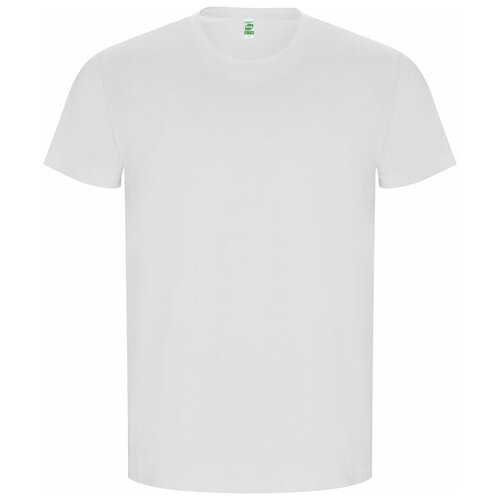 мужская футболка с коротким рукавом roly, белая