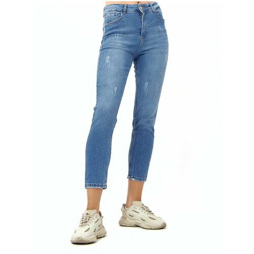 женские джинсы с высокой посадкой нет бренда, синие