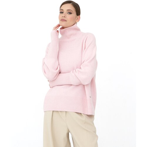 женский свитер удлиненные munkh, розовый