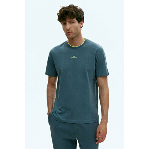 мужская футболка с круглым вырезом finn flare, синяя