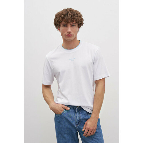 мужская футболка с круглым вырезом finn flare, белая