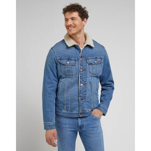 мужская джинсовые куртка lee, синяя