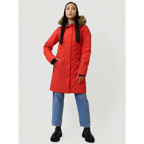 женская утепленные куртка norppa, красная