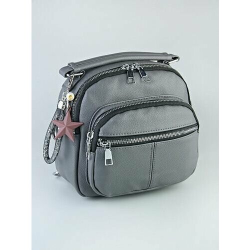 женский кожаные рюкзак аксессуары46, серый