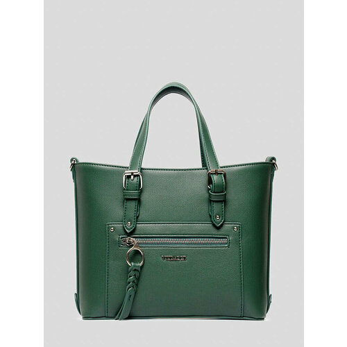 женская кожаные сумка vitacci, зеленая