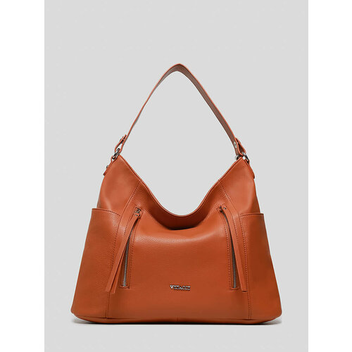 женская кожаные сумка vitacci, оранжевая
