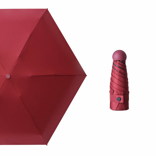 женский зонт ecs, бордовый