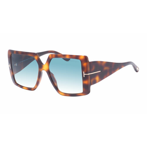 женские квадратные солнцезащитные очки tom ford, коричневые