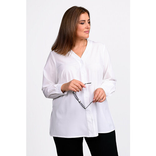 женская блузка с v-образным вырезом svesta, белая