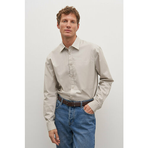 мужская рубашка с длинным рукавом finn flare, бежевая