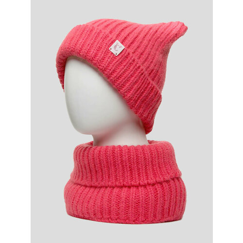 женская шапка vitacci, розовая
