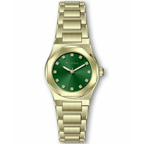 женские часы guardo, зеленые