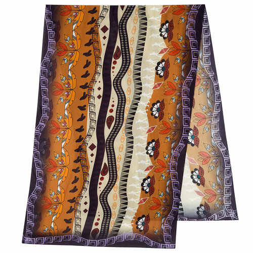 женский шерстяные палантин павловопосадская платочная мануфактура, бордовый