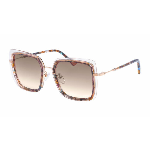 женские квадратные солнцезащитные очки yalea, коричневые