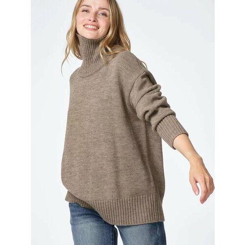 женский свитер удлиненные krapiva, бежевый