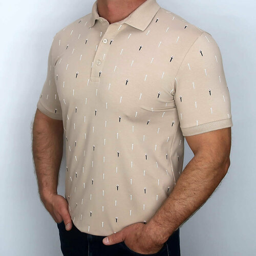 мужская футболка с рисунком samo, бежевая