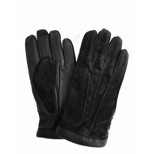 мужские кожаные перчатки nice ton, черные