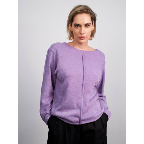 женский свитер удлиненные модный дом виктории тишиной, фиолетовый