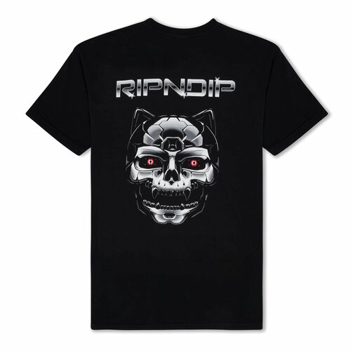 мужская футболка с принтом ripndip, черная