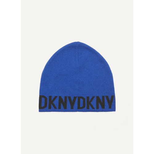 женская шапка-бини dkny, синяя