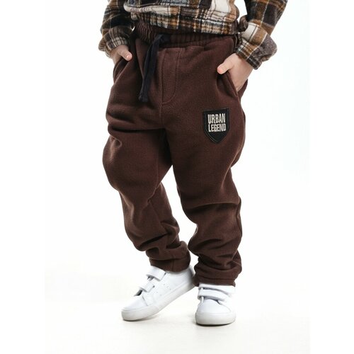 брюки джоггеры mini maxi для мальчика, коричневые