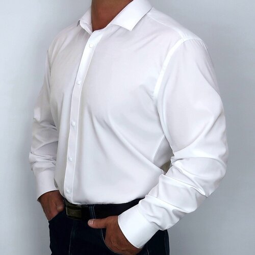 мужская рубашка с длинным рукавом mazaltovman, белая