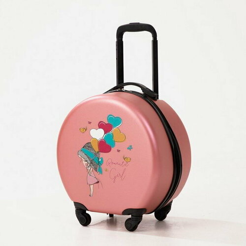 чемодан happyant для девочки, розовый