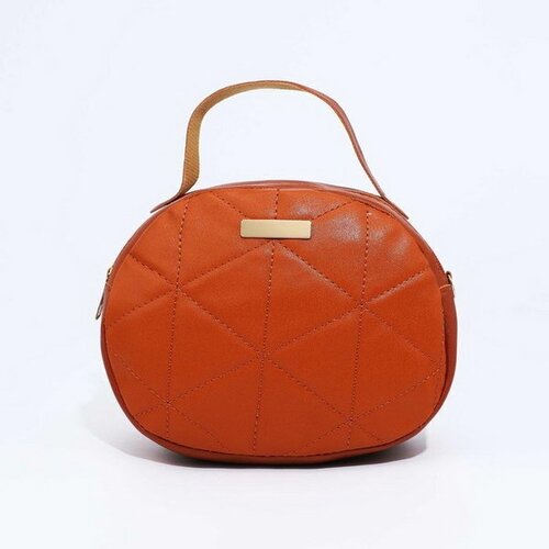 женская кожаные сумка сима-ленд, оранжевая