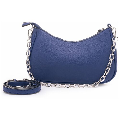 женская кожаные сумка baggini, синяя