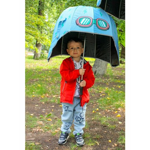 зонт-трости азбука мед для мальчика, голубой