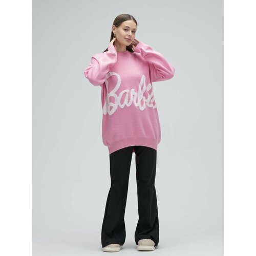 женский свитер удлиненные modno, розовый