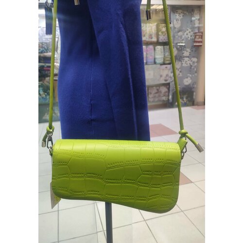 женская кожаные сумка foxtrot, зеленая