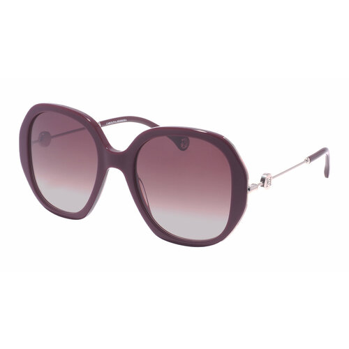 женские квадратные солнцезащитные очки carolina herrera, бордовые