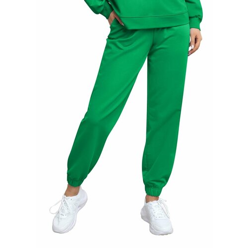 женские прямые брюки clever, зеленые