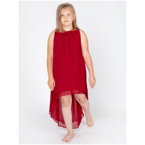 платье макси orini для девочки, красное