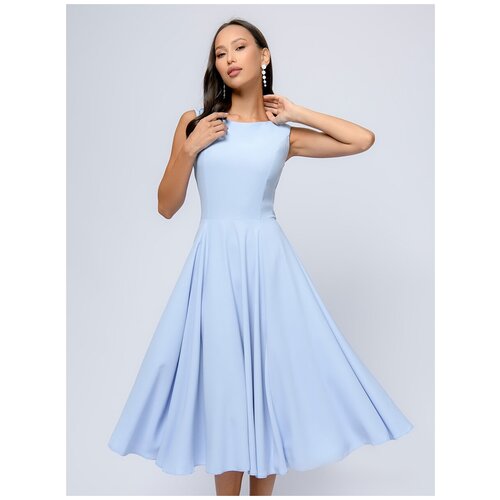 женское платье без рукавов 1001dress, голубое