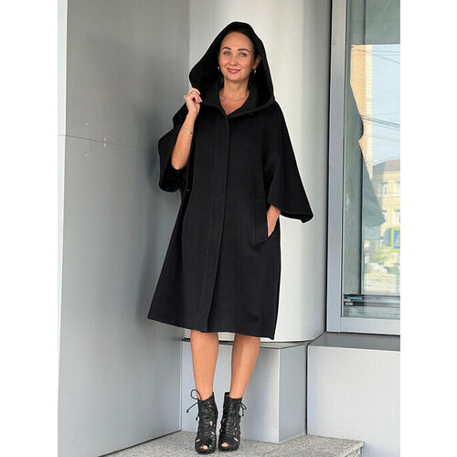 женское шерстяное пальто cinzia rocca, черное