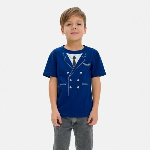 футболка с длинным рукавом kaftan для мальчика, синяя