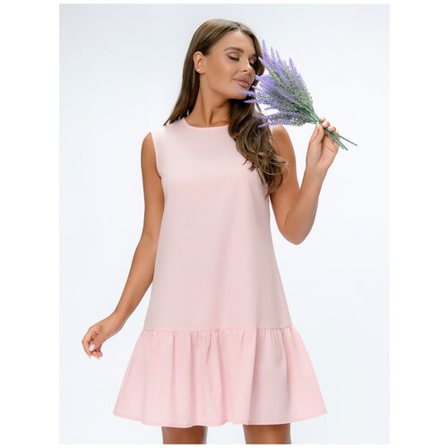 женское платье без рукавов 1001dress, розовое