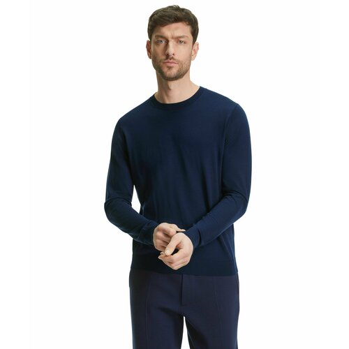 мужской свитер с круглым вырезом falke, синий