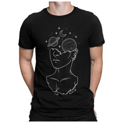 мужская футболка с принтом dream shirts, черная