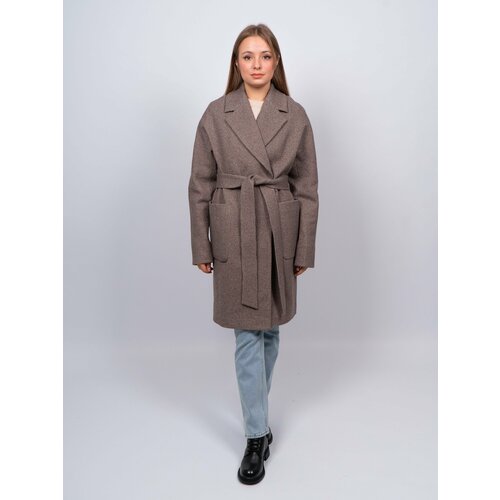 женское шерстяное пальто 365 clothes, коричневое